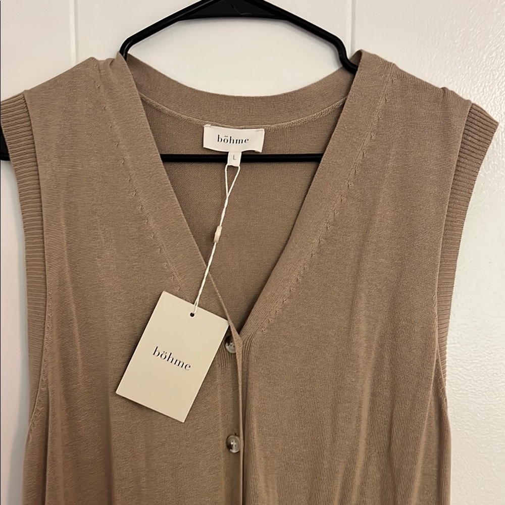Böhme Tan Sleeveless Knit Dress